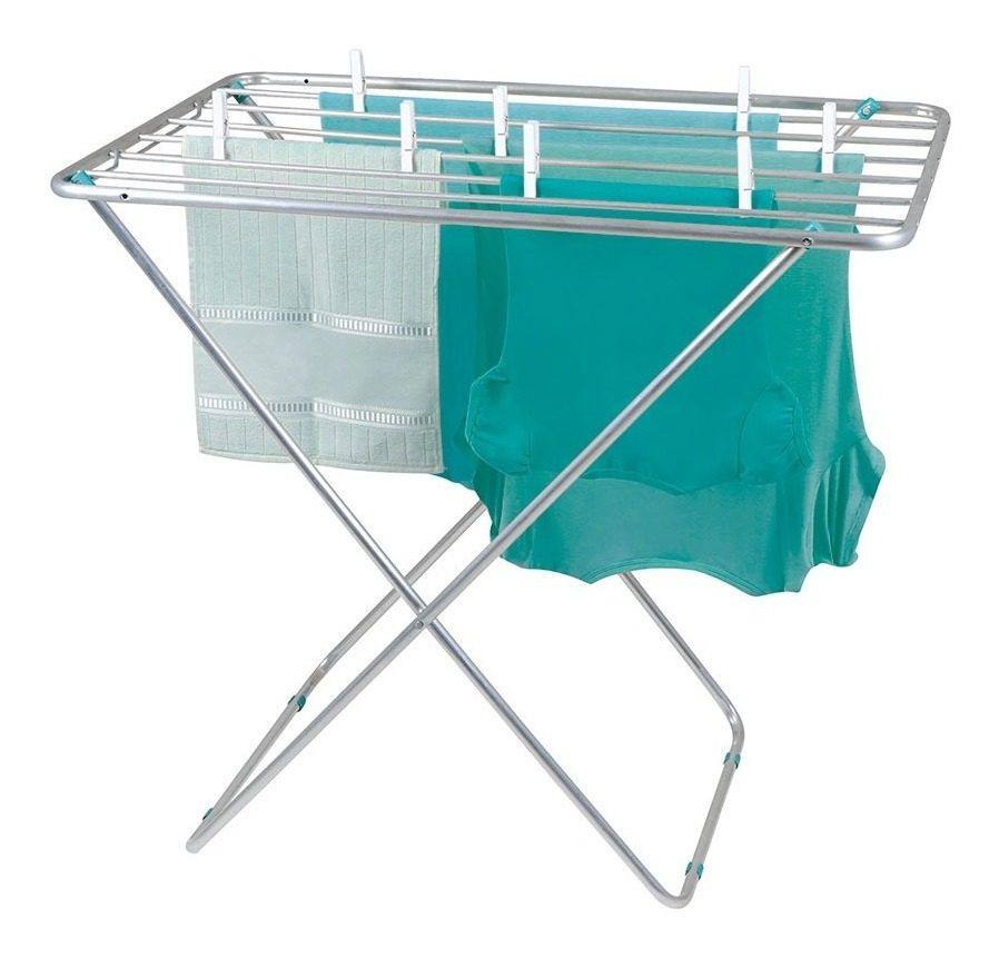 Tendedero Tender Ropa Aluminio Mor Slim De Piso Sin Alas Blanco