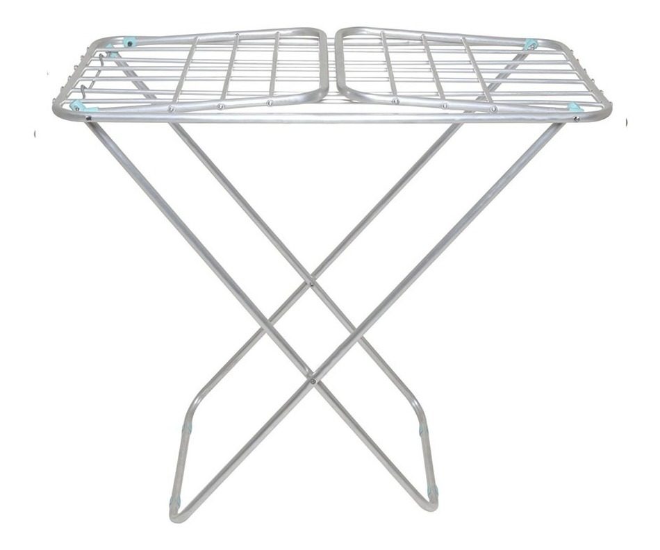 Tendedero Tender Ropa Aluminio Mor Slim De Piso Con Alas Blanco - 1