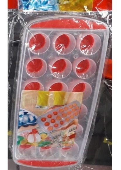 Cubetera Hielera Plastica Base Silicona Diferentes Formas Celeste - 2