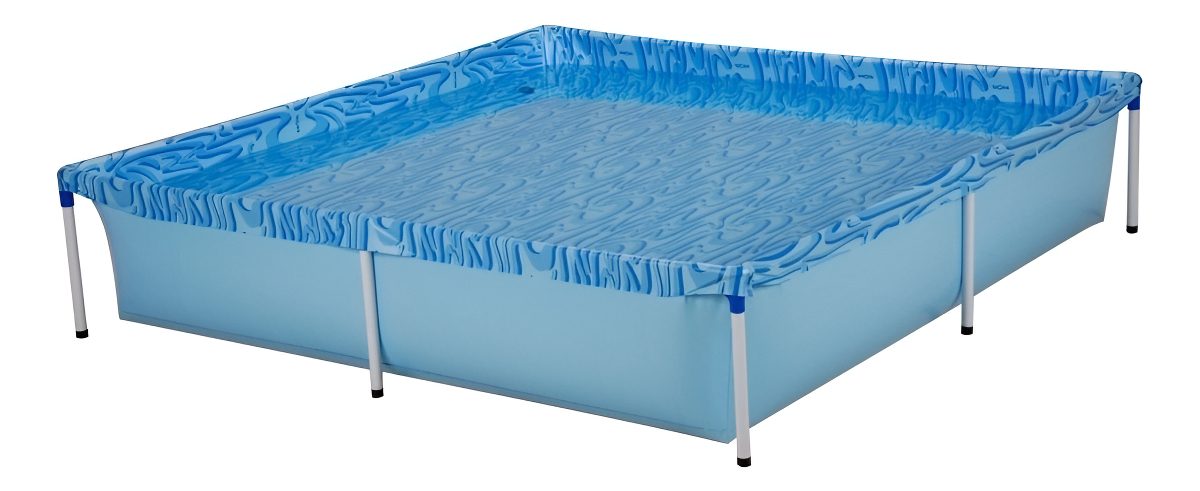 Pileta Estructural Cuadrada Mor 001003 Con Capacidad De 1500 Litros 1.89x 1.89 M Azul Azul