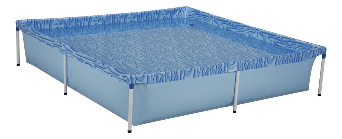 Pileta Estructural Cuadrada Mor 001003 Con Capacidad De 1500 Litros 1.89x 1.89 M Azul Azul - 2