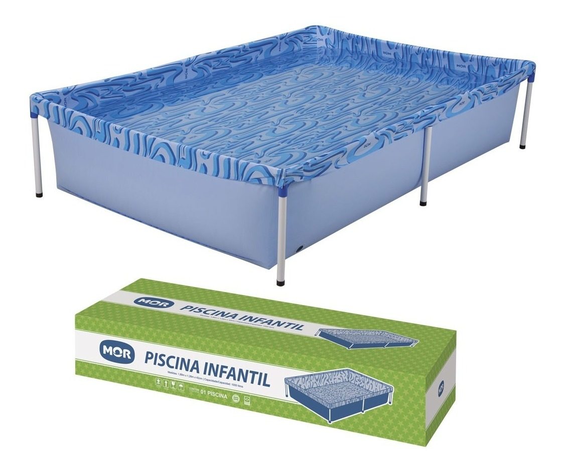 Pileta De Lona 1.89m X 1.26m X 0.42m 1000 Litros Mor - Azul - 1