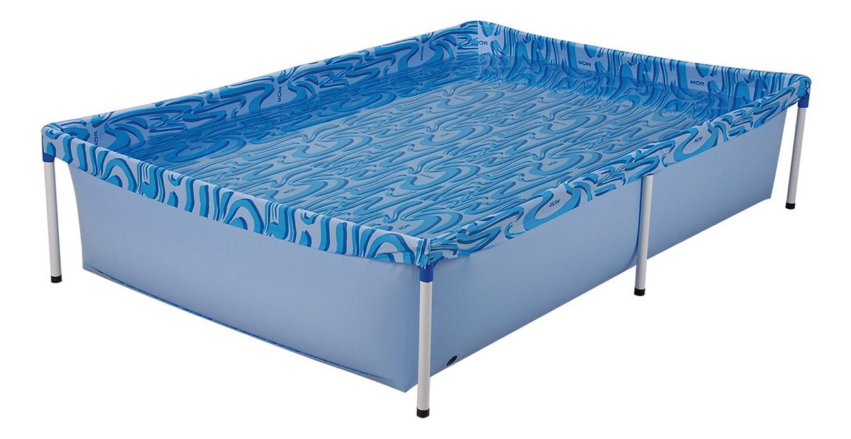 Pileta Estructural Rectangular Mor 001002 Con Capacidad De 1000 Litros 1.26x1.89 M Azul Agua - 1