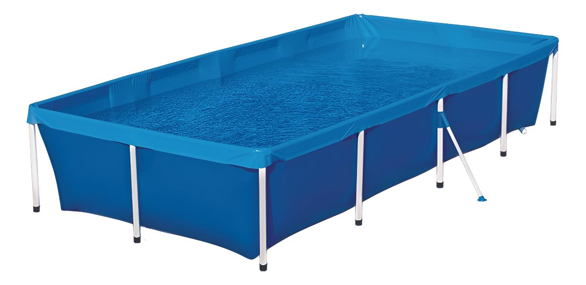 Pileta Lona Estructural Rectangular 3000 Lts Mor Azul Liso - 1