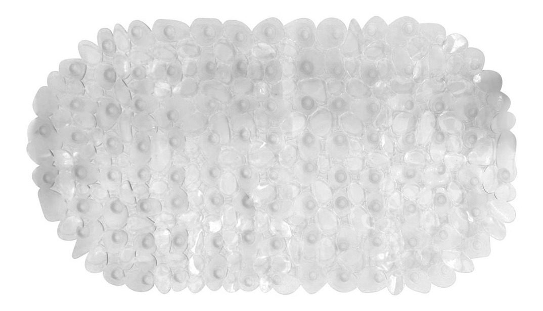 Alfombra Para Baño Pvc Antideslizante 66 X 43 Vonne Blanco