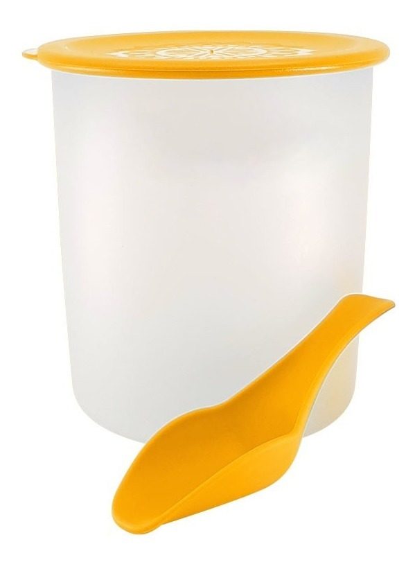 Tarro Cilindrico Plastico 1l Con Tapa Y Cuchara 13x14cm Varios - 1
