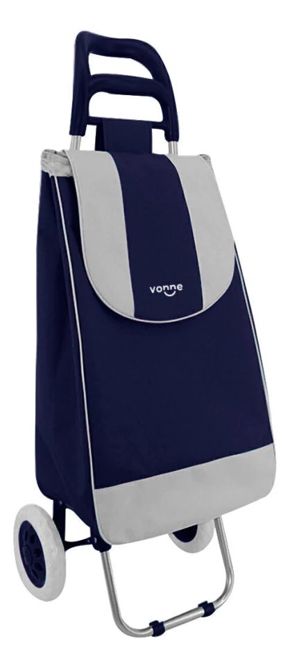 Carro De Compras 46x36x98cm Plegable Aluminio Azul Vonne Azul