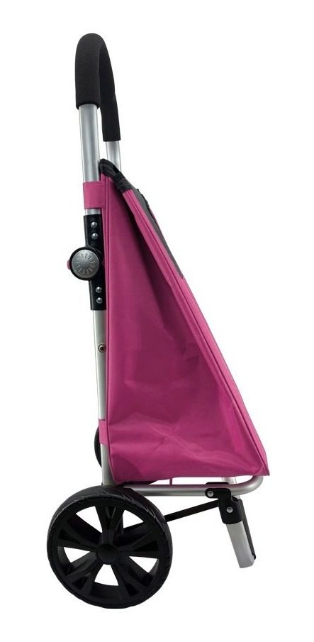 Carro De Compras 46x36x98cm Plegable Aluminio Rosa Vonne Rosa - 1