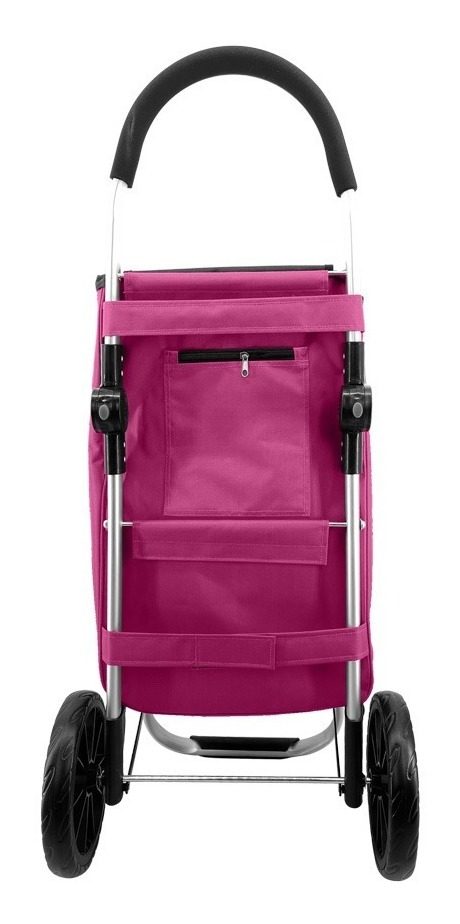 Carro De Compras 46x36x98cm Plegable Aluminio Rosa Vonne Rosa - 2