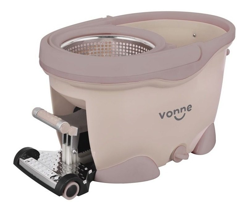 Limpiador Escurridor Mopa A Pedal Ruedas Y Manija Vonne Gris - 1