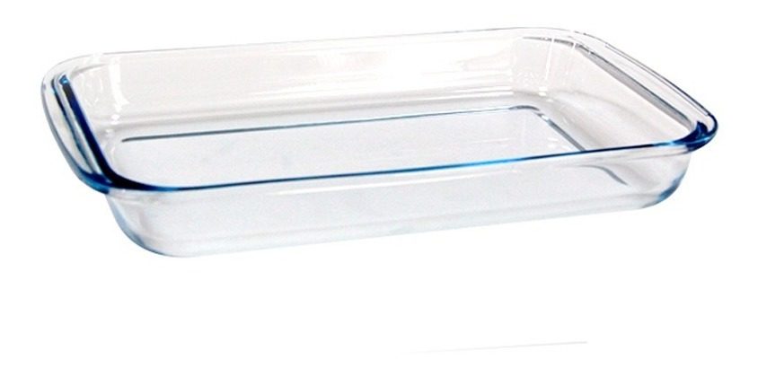 Fuente Rectangular 39 X 23 X 5 De Vidrio Vonne  Transparente