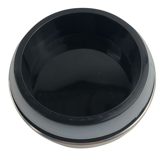 Frasco Vidrio Redondo 10 X 27cm Tapa De Acero 1600 Ml Vonne Negro - 1