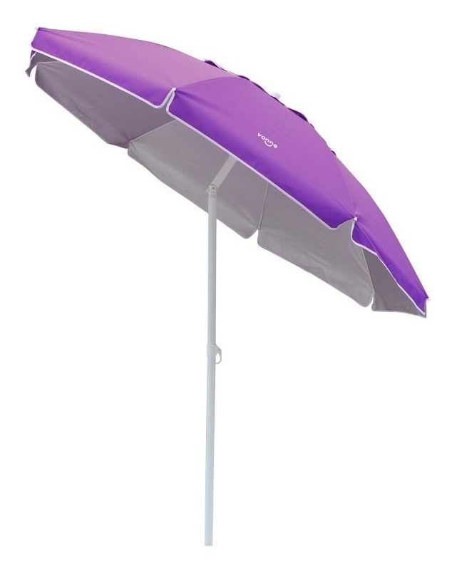 Sombrilla Playera 2,5m Violeta Aluminizada Vonne Blanco - 1