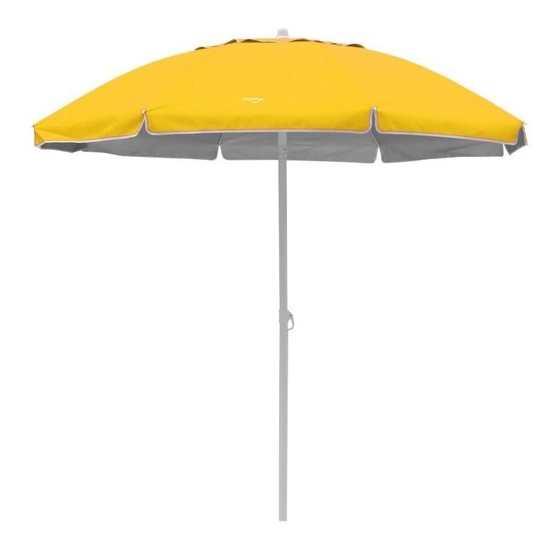 Sombrilla Playera 2m Amarilla Aluminizada Vonne Blanco