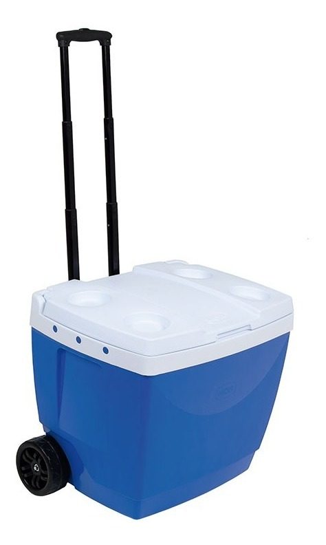 Conservadora De Playa Tipo Carrito 42 Litros Azul Mor Azul