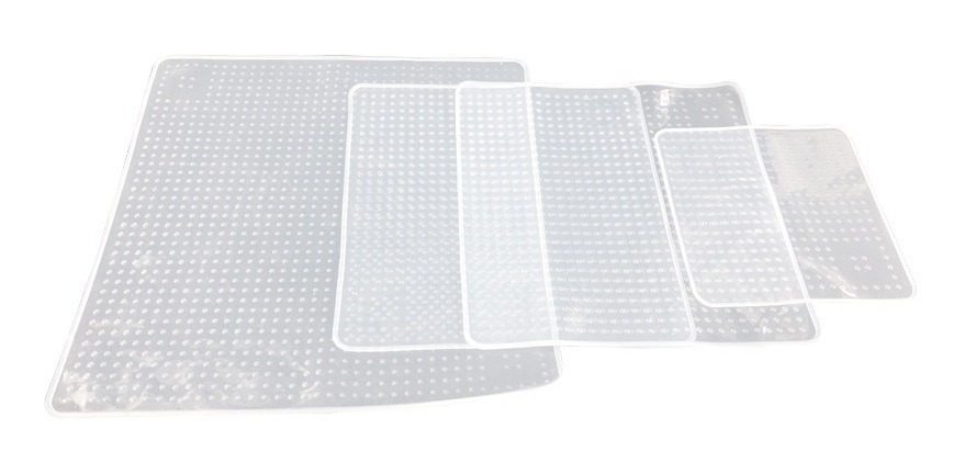 Set 4 Tapas Silicona Moldeables Planas Trasparentes Vonne - 1