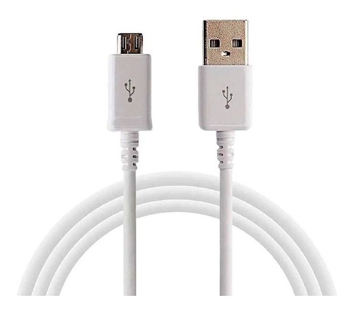 Cable Micro Usb A Usb 80 Cm Blanco Datos + Carga 1a Etheos Blanco