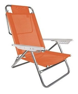 Reposera Aluminio Summer Naranja Mor Hasta 120kg 71x63x86cm