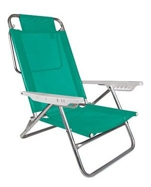 Reposera Aluminio Summer Verde Mor Hasta 120kg 71x63x86cm Verde