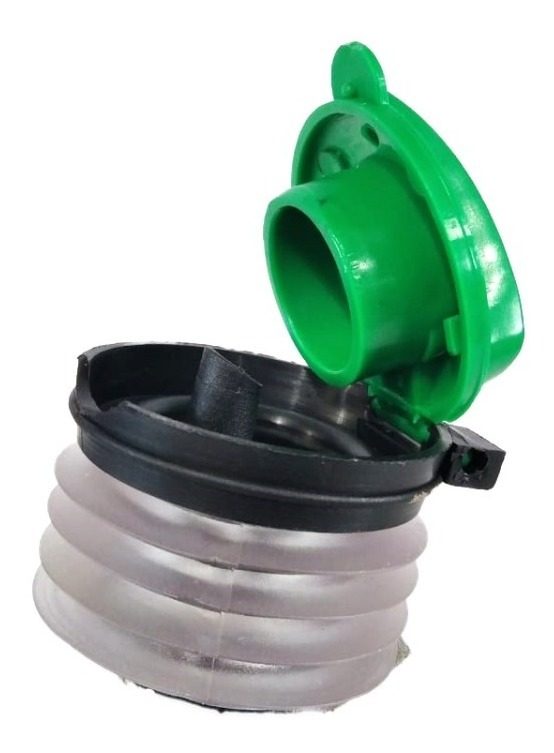Tapa Pico Tapón Cebador Termo Acero  Apto Stanley 40 50 Mm Negro/verde