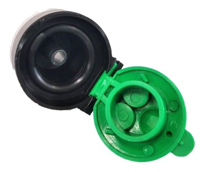 Tapa Pico Tapón Cebador Termo Acero  Apto Stanley 40 50 Mm Negro/verde - 2