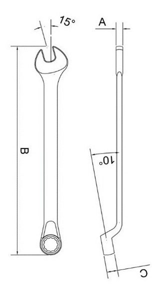 Llave Combinada Cr-v Templada  Forjada Tramontina Pro 41 Mm - 1
