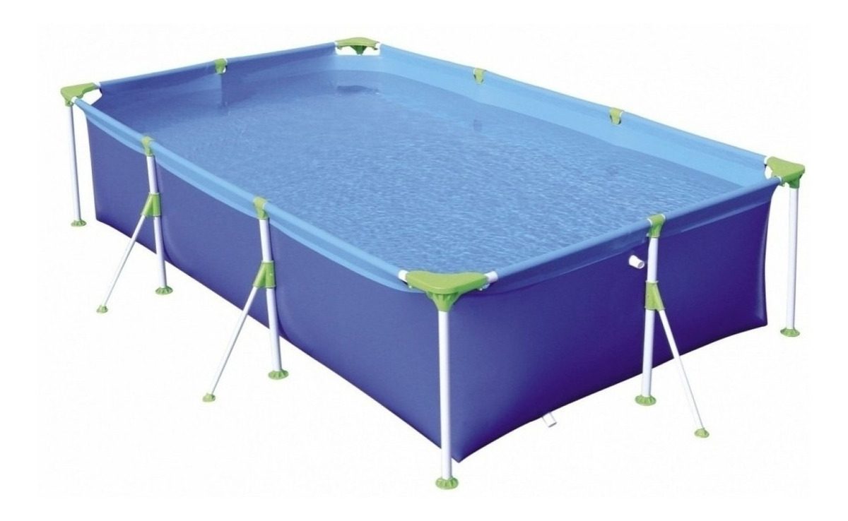 Pileta De Lona Premium 300 X 174 X 70cm 3700 Litros Mor Azul