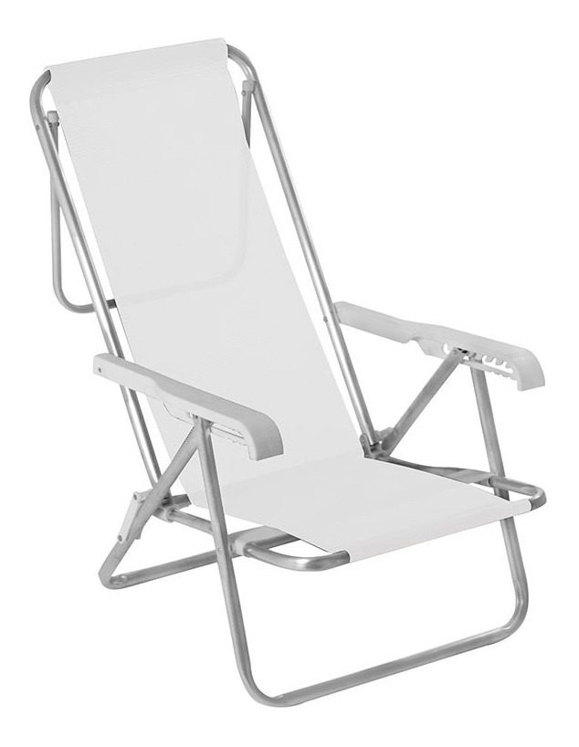 Silla Reclinable Reposera 8 Posiciones Mor Color Blanco Blanco