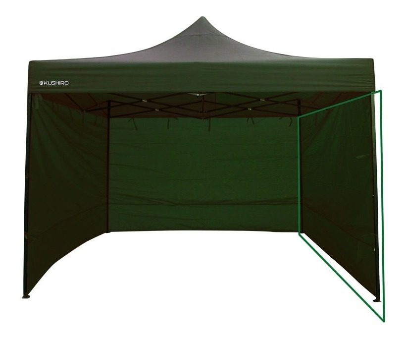 Pared Lisa Para Gazebo Acero 3x3m Verde 1und Kushiro