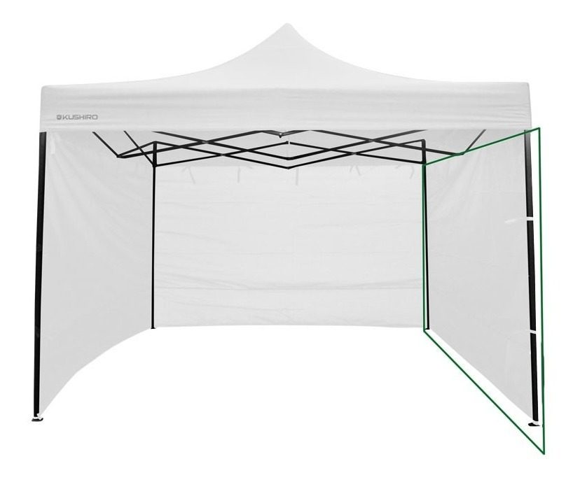 Pared Lisa Para Gazebo Acero 3x3m Blanco 1und Kushiro Blanco