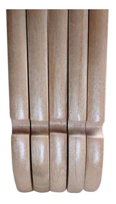 Set Perchas De Madera Barnizada De Eucalipto X 6 Vonne - 2