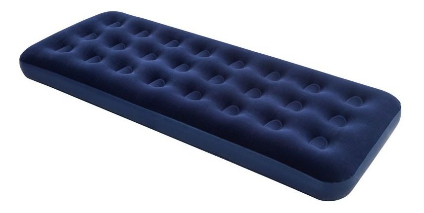 Colchon Inflable Individual Para Camping 185×76×22 Cm Azul