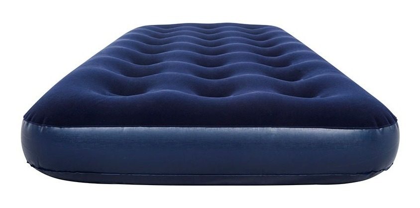 Colchon Inflable Individual Para Camping 185×76×22 Cm Azul - 1