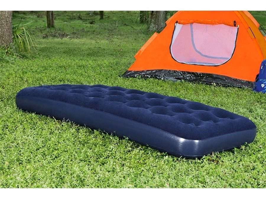 Colchon Inflable Individual Para Camping 185×76×22 Cm Azul - 3