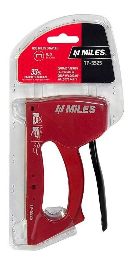 Engrampadora Manual Abs N3 6 A 10mm Miles Grip Metálico - 1