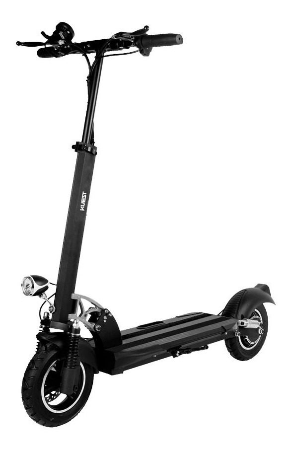 Scooter Aluminio Electrico 350w Con Amortiguadores Aut.30km Negro