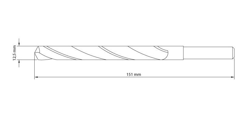 Mecha Acero Rapido Din 338 12,5 Mm × 151 Mm Tramontina - 1