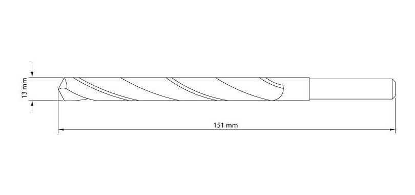 Mecha Acero Rapido Din 338 13 Mm × 151 Mm Tramontina - 1