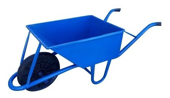 Carretilla 75 Litros Azul Rueda Maciza Hormaq Chapa N20 Azul