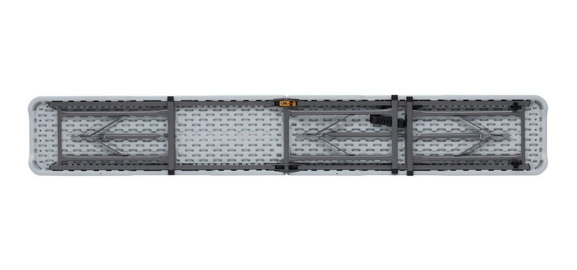 Banco Plegable 183x28x43cm Hdpe + Acero Peso Max 220kg Blanco - 3