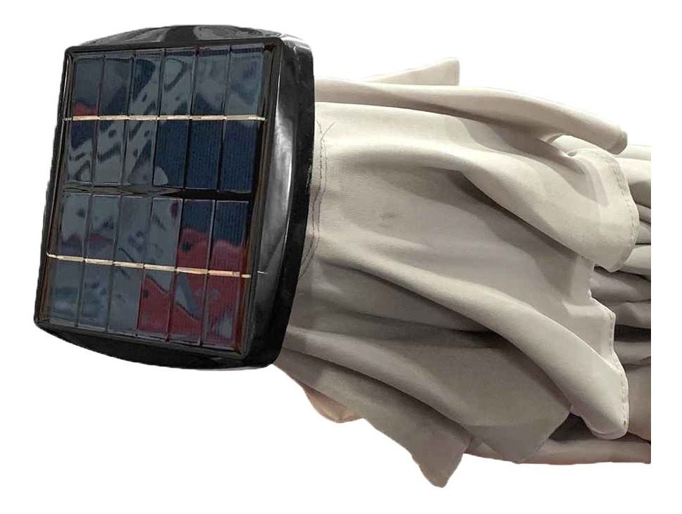 Sombrilla Solar Luz Led Interna Con Manivela Kushiro - 1