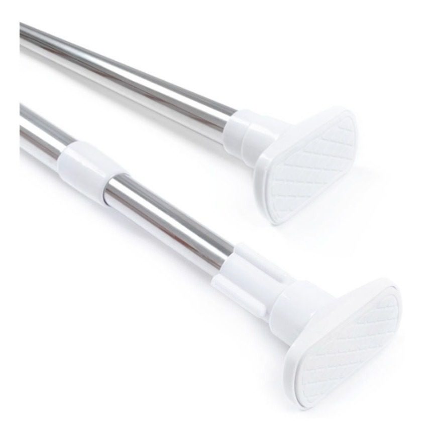 Barral 1,10 A 2m Acero Inoxidable Para Cortina De Baño Vonne Gris