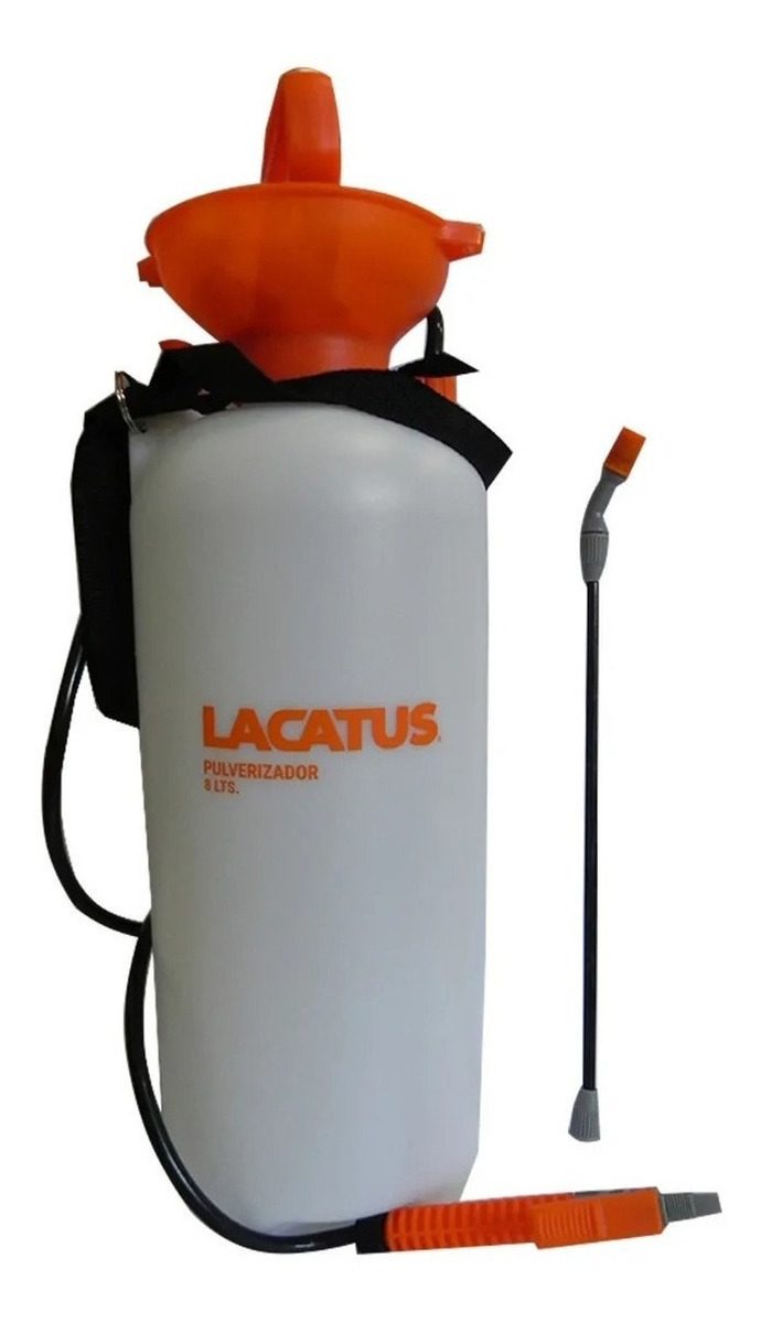 Pulverizador Fumigador Rociador Jardin A Presión Bomba 8 Lts Blanco