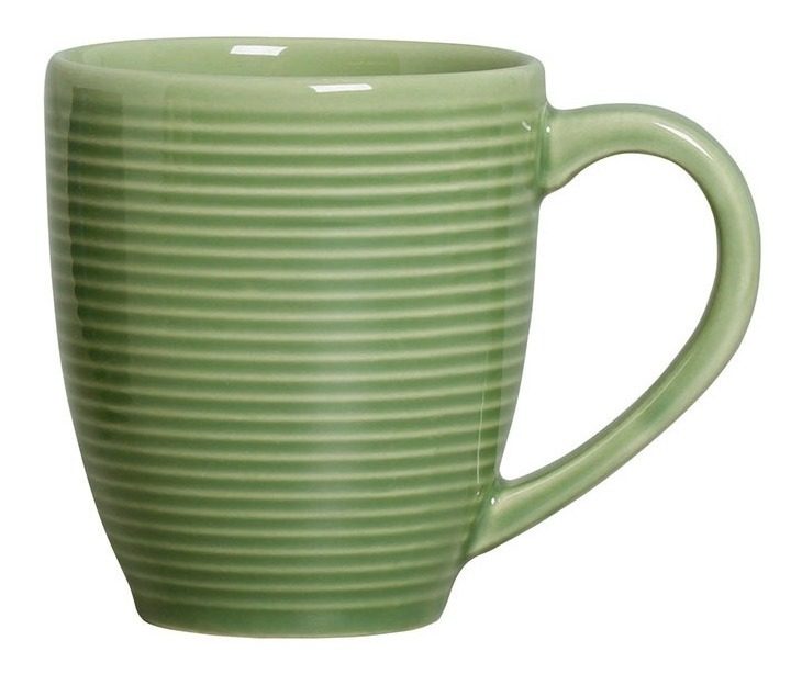 Taza Ceramica 340ml Porto Brasil Argos Verde Salvia