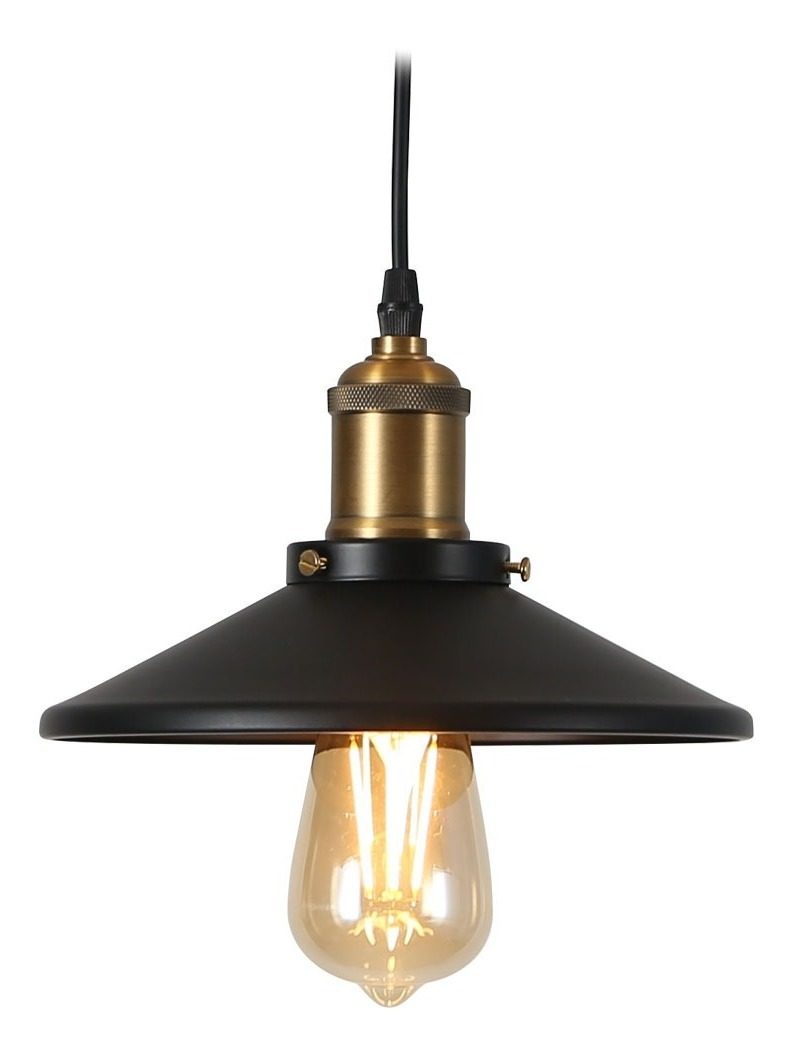 Luminaria Colgante Plato Etheos Negro