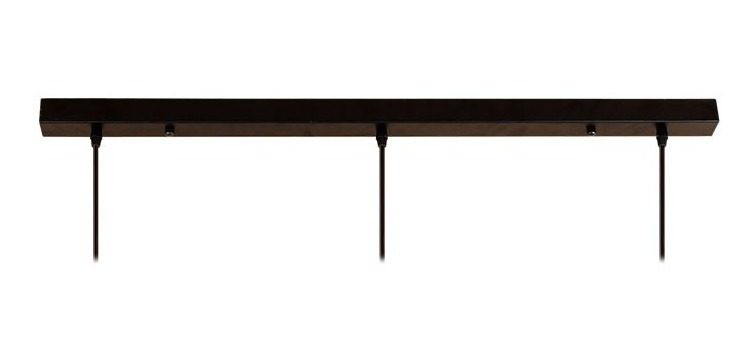 Soporte Floron Rectangular 3 Colgantes Decorativa Etheos Negro