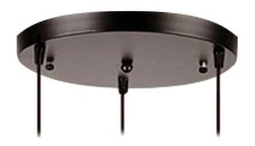 Soporte Floron Redondo 3 Colgantes Decorativa Etheos Negro - 1