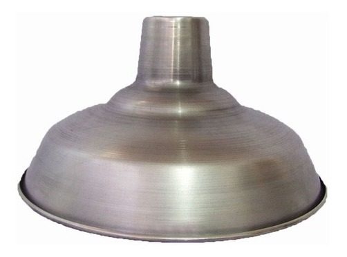 Pantalla Campana Colgante Galponera 40cm Aluminio + E27 X6 Gris