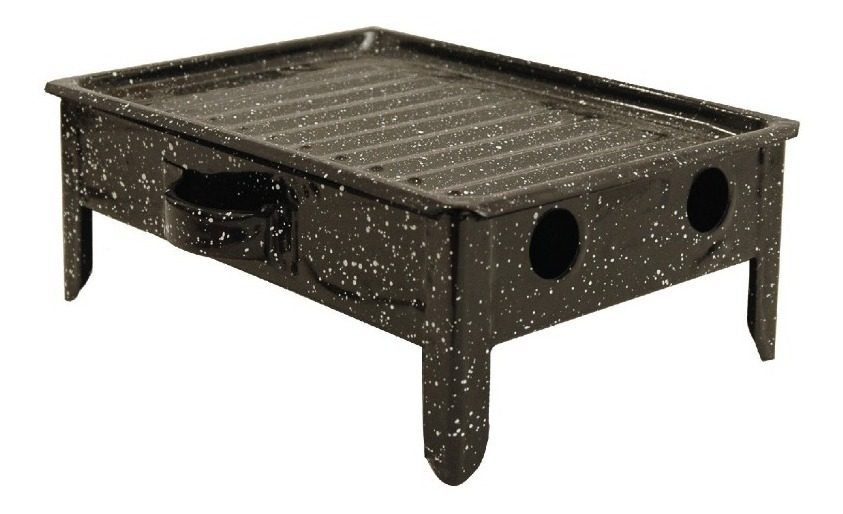 Brasero De Mesa Estandar Parrilla Bandeja Asado 12x33x34 Cm.