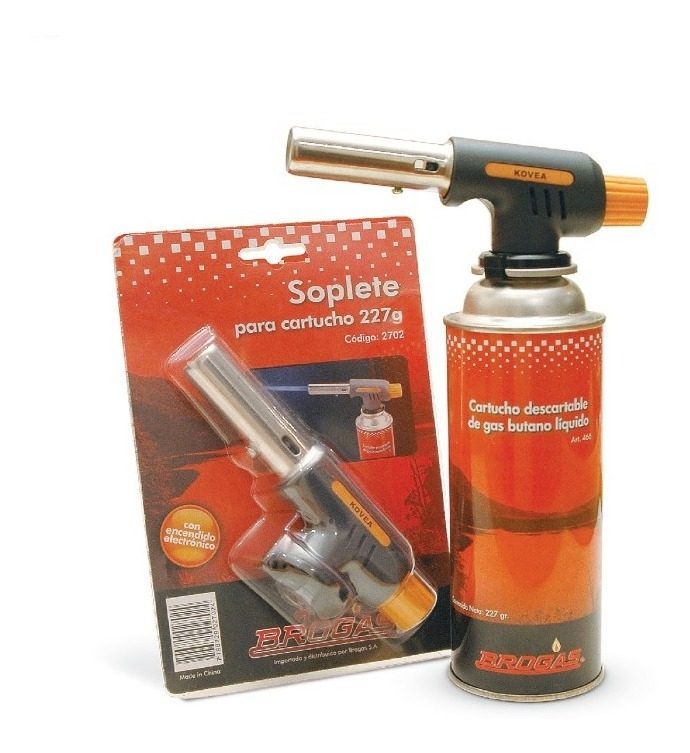 Soplete Brogas Para Cartucho 227grs C/encendido Electrónico Negro